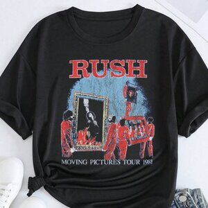Rush Moving Pictures Tour 1981 T-Shirt Vintage Rock Band Concert Tee 84